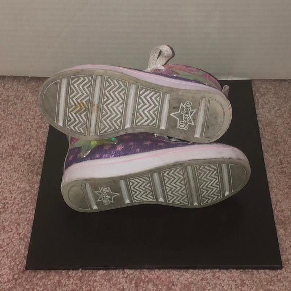 Skechers Twinkle Toes Light Up Hi-Top Sneakers - Picture 8 of 8